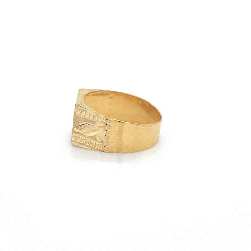 22K Gold Geometric Pattern Baby Ring