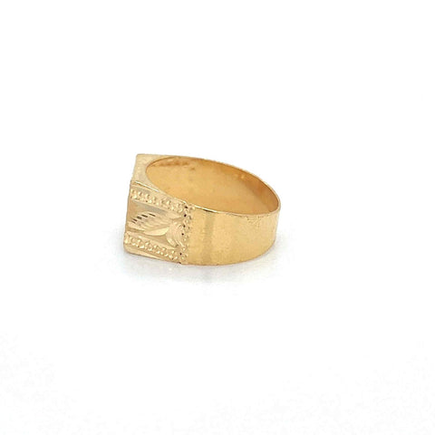 22K Gold Geometric Pattern Baby Ring