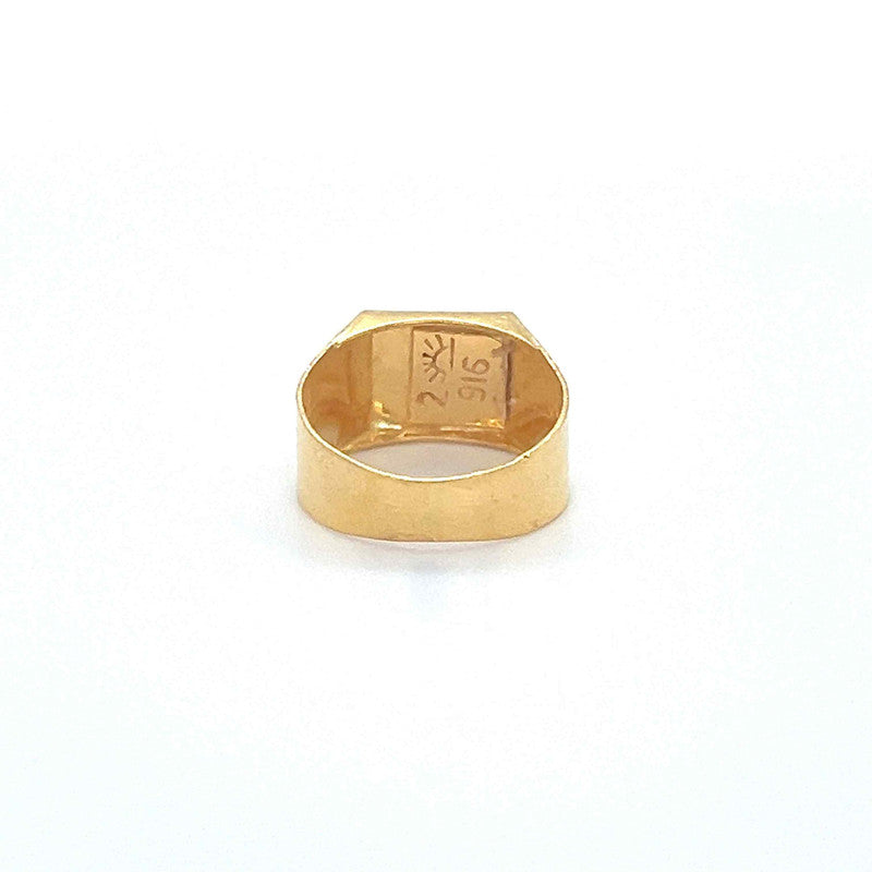 22K Gold Geometric Pattern Baby Ring