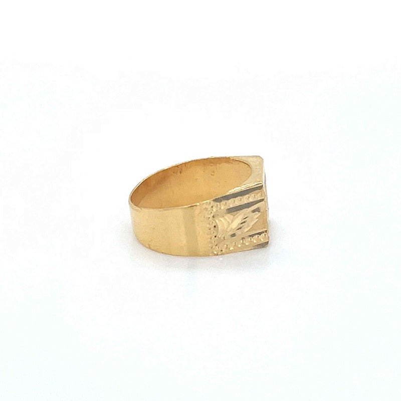 22K Gold Geometric Pattern Baby Ring