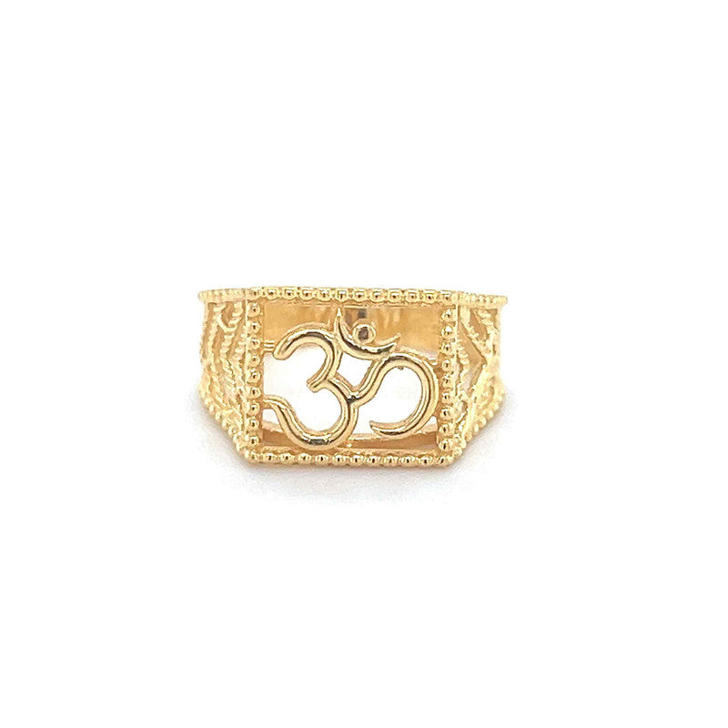 22K Gold Om Openwork Baby Ring