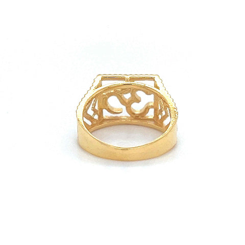 22K Gold Om Openwork Baby Ring