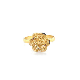 22K Gold Floral Baby Ring