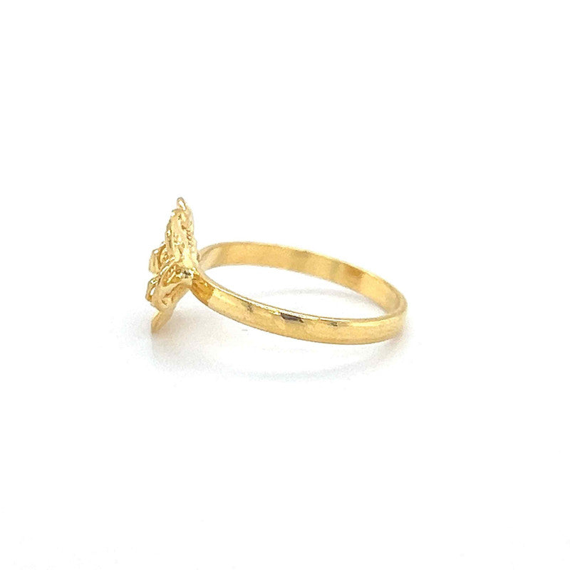 22K Gold Floral Baby Ring