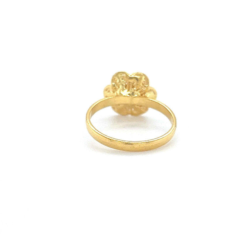 22K Gold Floral Baby Ring