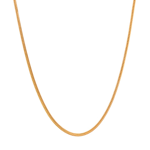 22'' Yellow Gold Box Fancy Chain 1MM