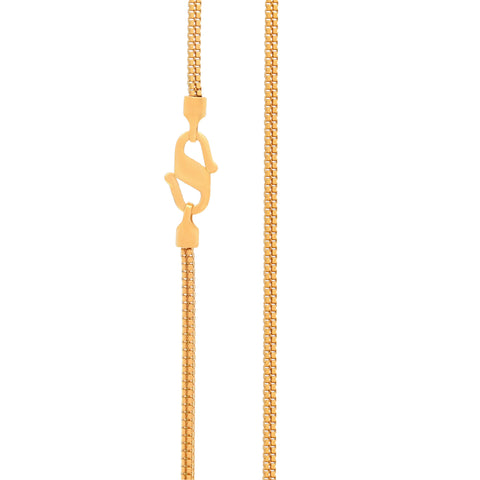 22'' Yellow Gold Box Fancy Chain 1MM