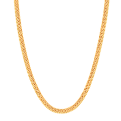 22K Yellow Gold 31.5 Inch Ornate Flat Chain