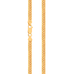 22K Yellow Gold 31.5 Inch Ornate Flat Chain