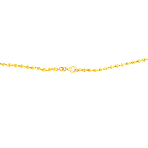 22K Yellow Gold Ball-Bead Captivating Necklace