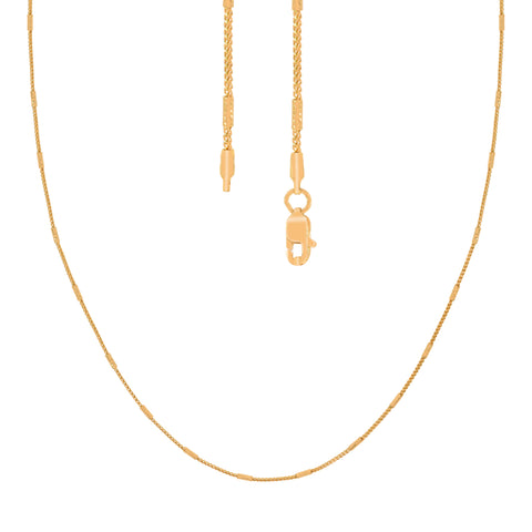 20''  Yellow Gold Stick Chain 1.5MM Width