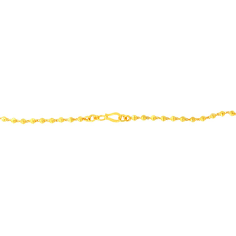 22K Yellow Gold Ball-Bead Exquisite Necklace
