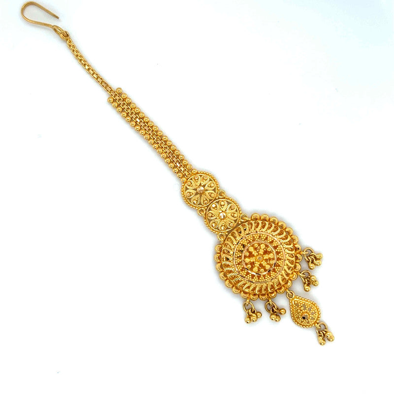 22K Gold Mirrored Round Tikka