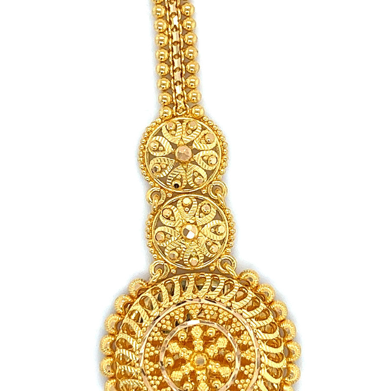 22K Gold Mirrored Round Tikka