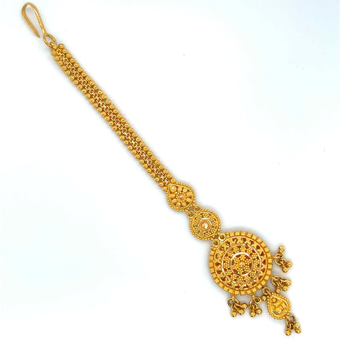 22K Gold Stylish Round Tikka