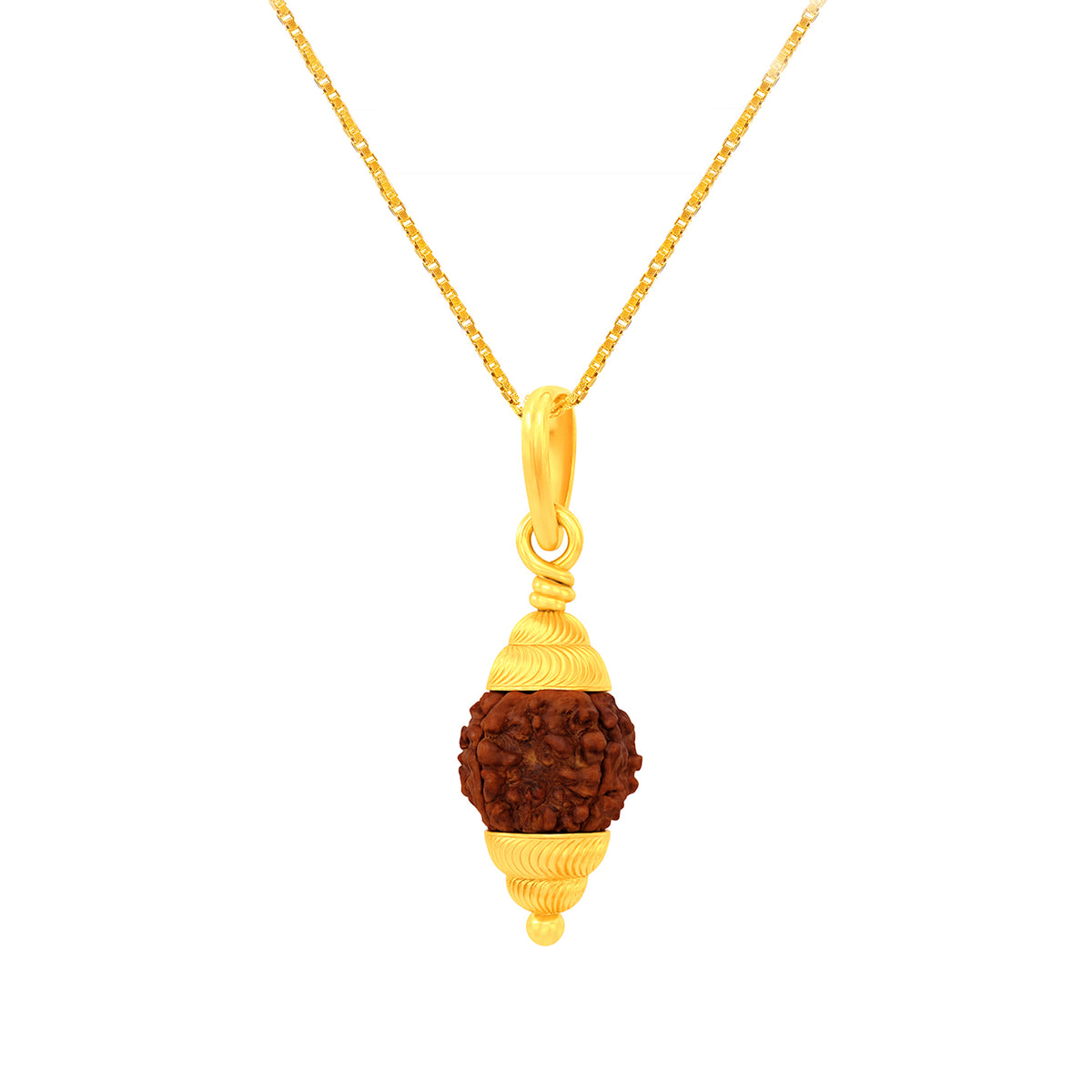 22K Gold Large Rudraksha Pendant
