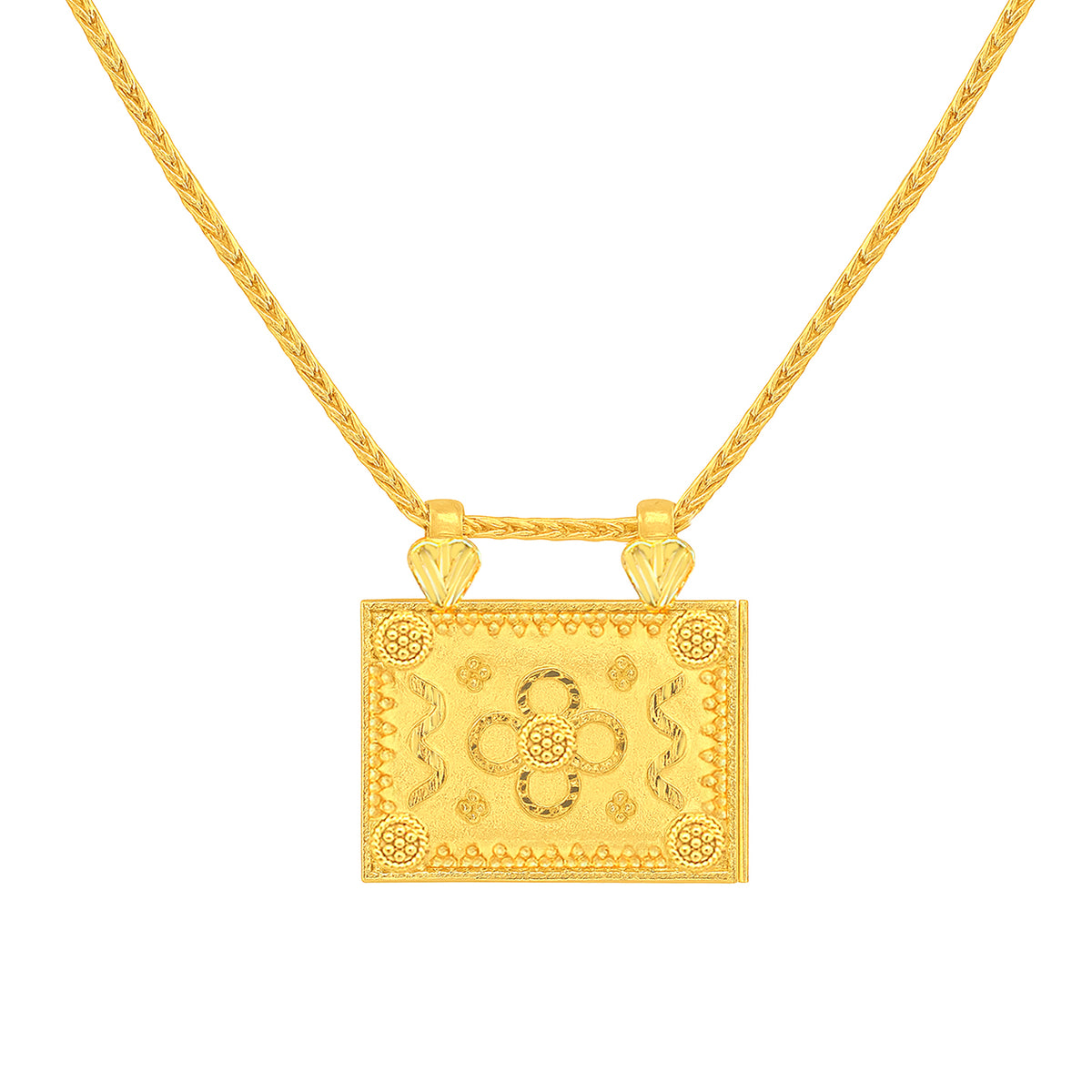22K Gold Box Locket Taweez Pendant