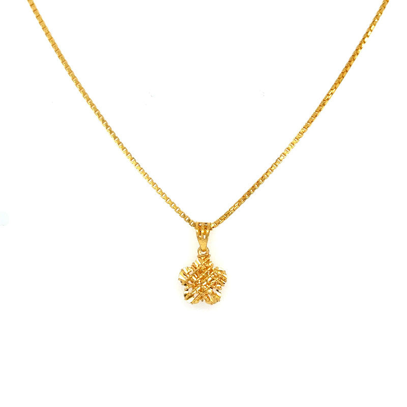 22K Gold Woven Fancy Pendant