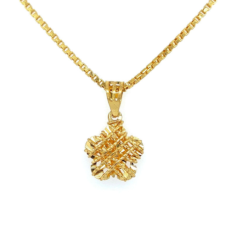 22K Gold Woven Fancy Pendant