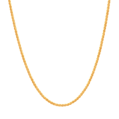 18'' Fancy Yellow Gold Chain 1MM