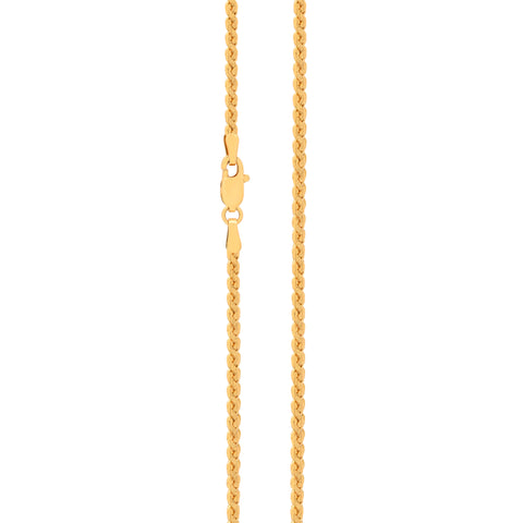 18'' Fancy Yellow Gold Chain 1MM