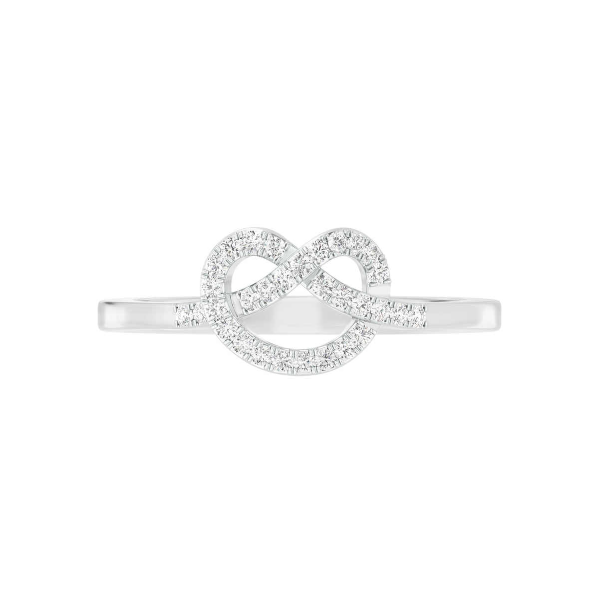 18k White Gold and Diamond Fancy Ring in size 5.5 and total gold weight of 1.66g