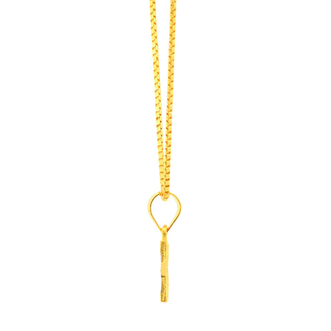 22K Yellow Gold Initial B Pendant with gold weight of 1.08g