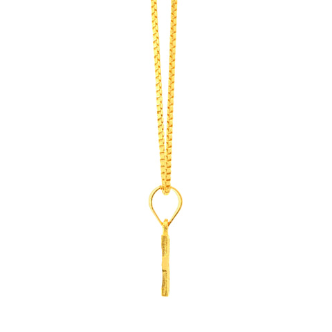22K Yellow Gold Initial B Pendant with gold weight of 0.97g