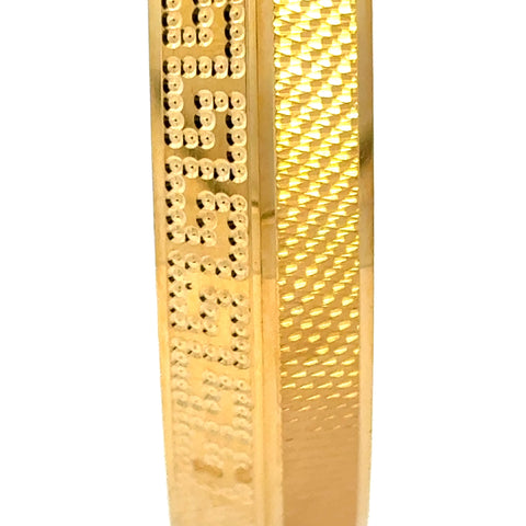 22K Yellow Gold Kada Bangles in size 2.10 and gold weight of 42.36g