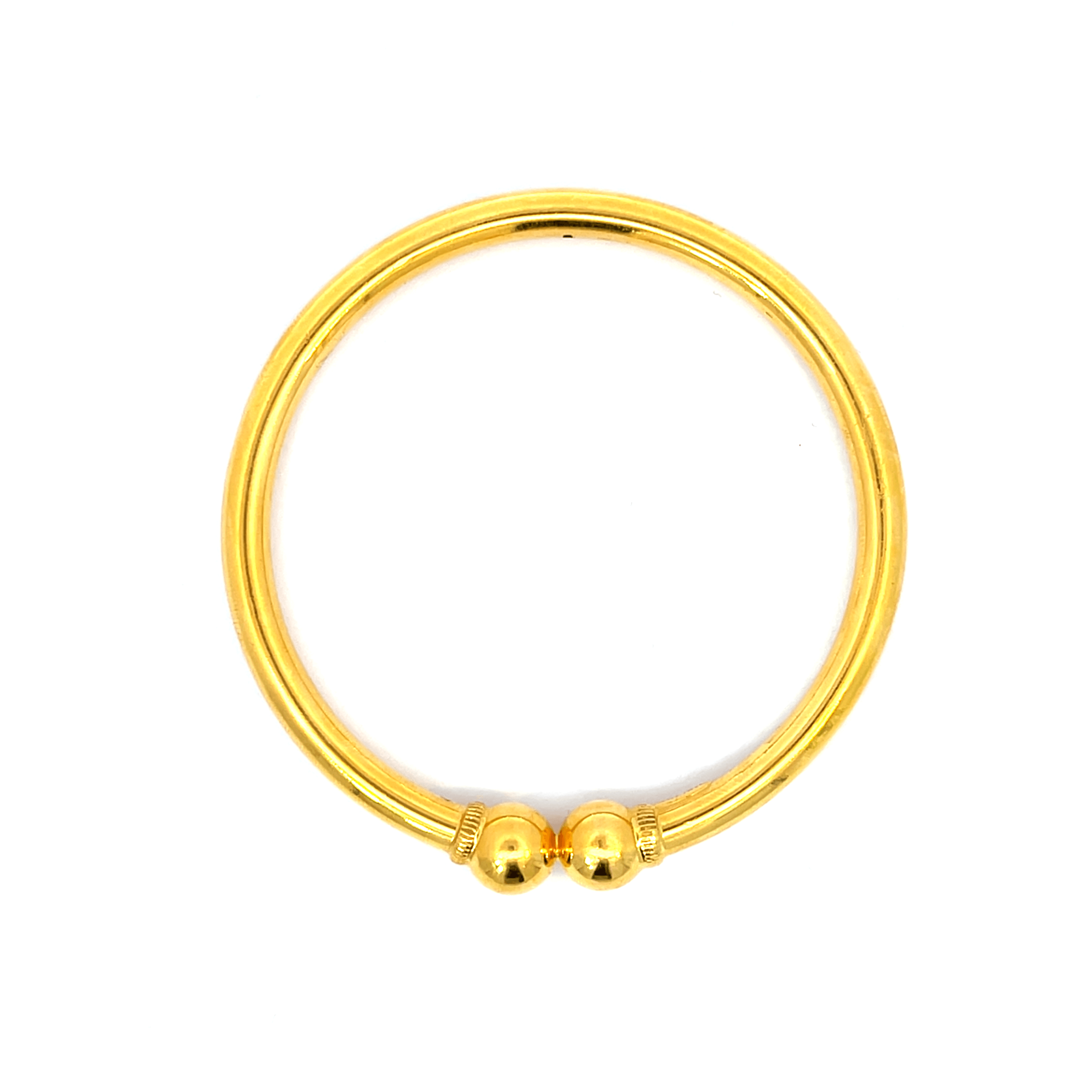 22K Yellow Gold Pipe Bangles in size 2.4 and gold weight of 44.5g