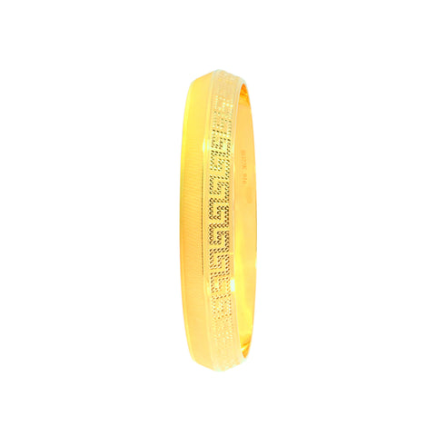 22K Yellow Gold Kada Bangles in size 2.10 and gold weight of 42.36g