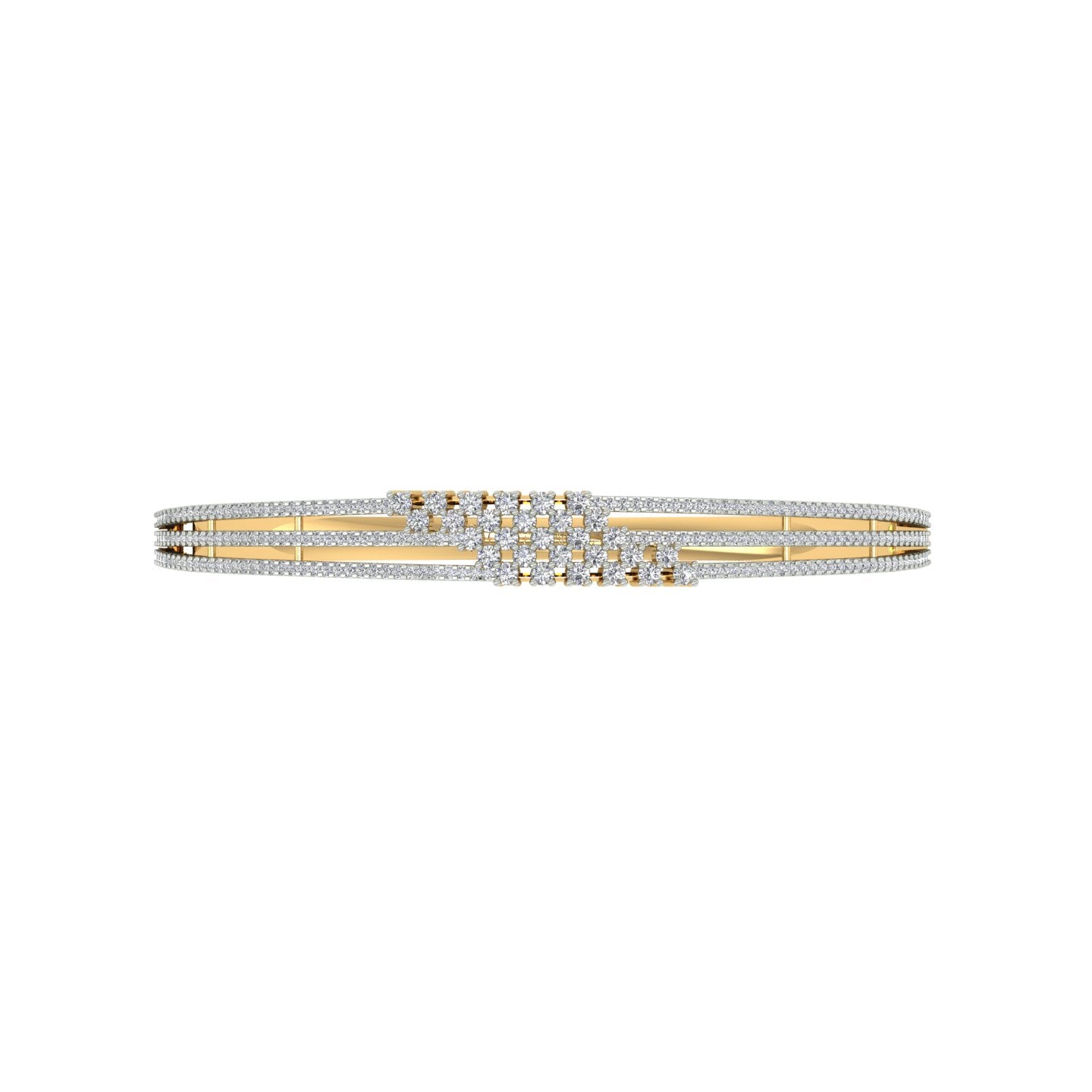 18k Yellow Gold and Diamond Oval measuring mm thickness x 56.6mm width with total gold of 16.41g.