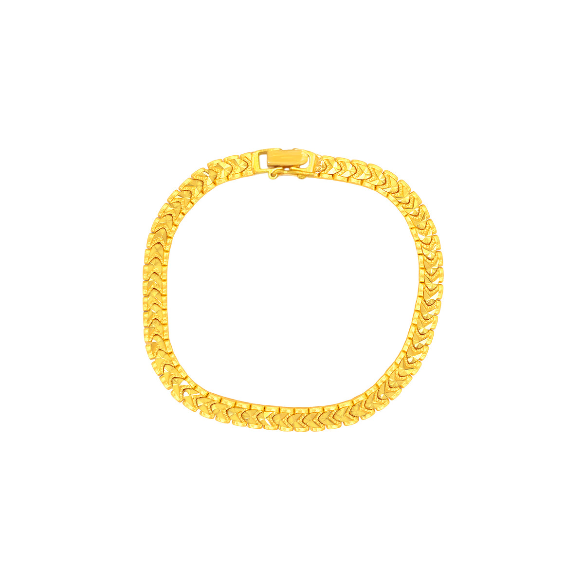 22K Gold Men's V Pattern Bracelet