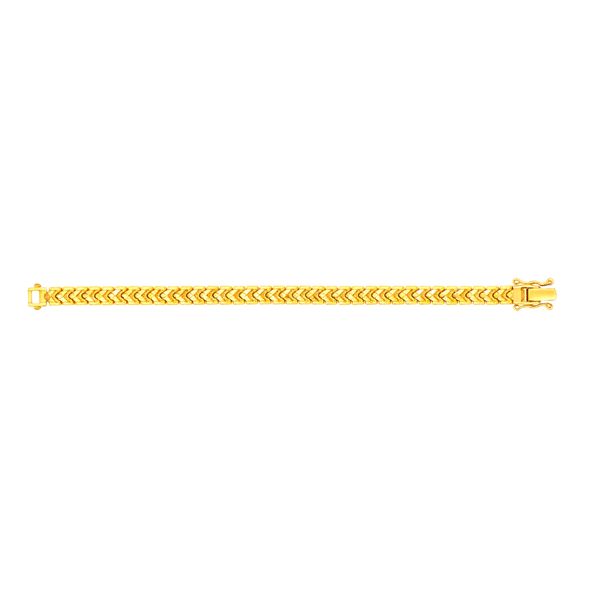 22K Gold Men's V Pattern Bracelet