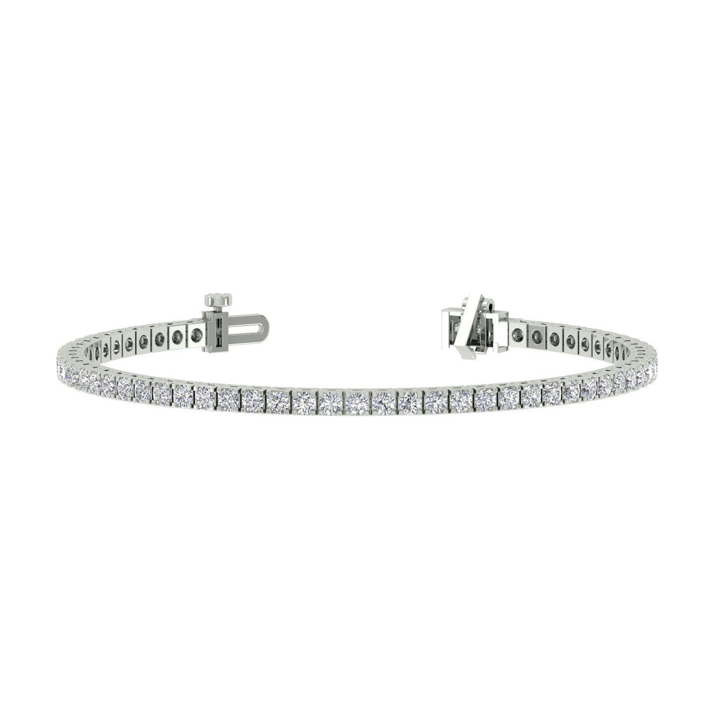 18k White Gold and Diamond Tennis measuring 7 inches wide and total gold weight of 12.42g.