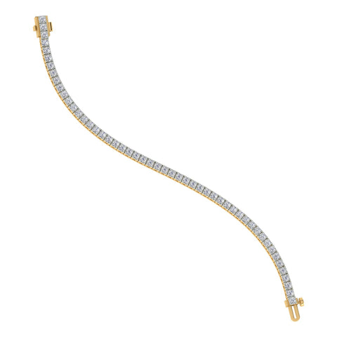 18k Yellow Gold and Diamond Tennis measuring 7 inches length and total gold weight of 13.88g