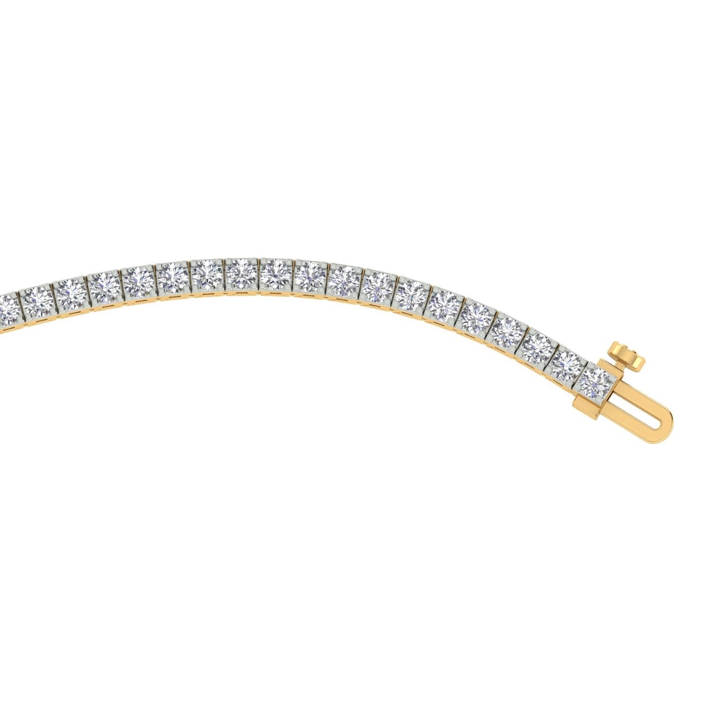 18k Yellow Gold and Diamond Tennis measuring 7 inches wide and total gold weight of 11.27g.