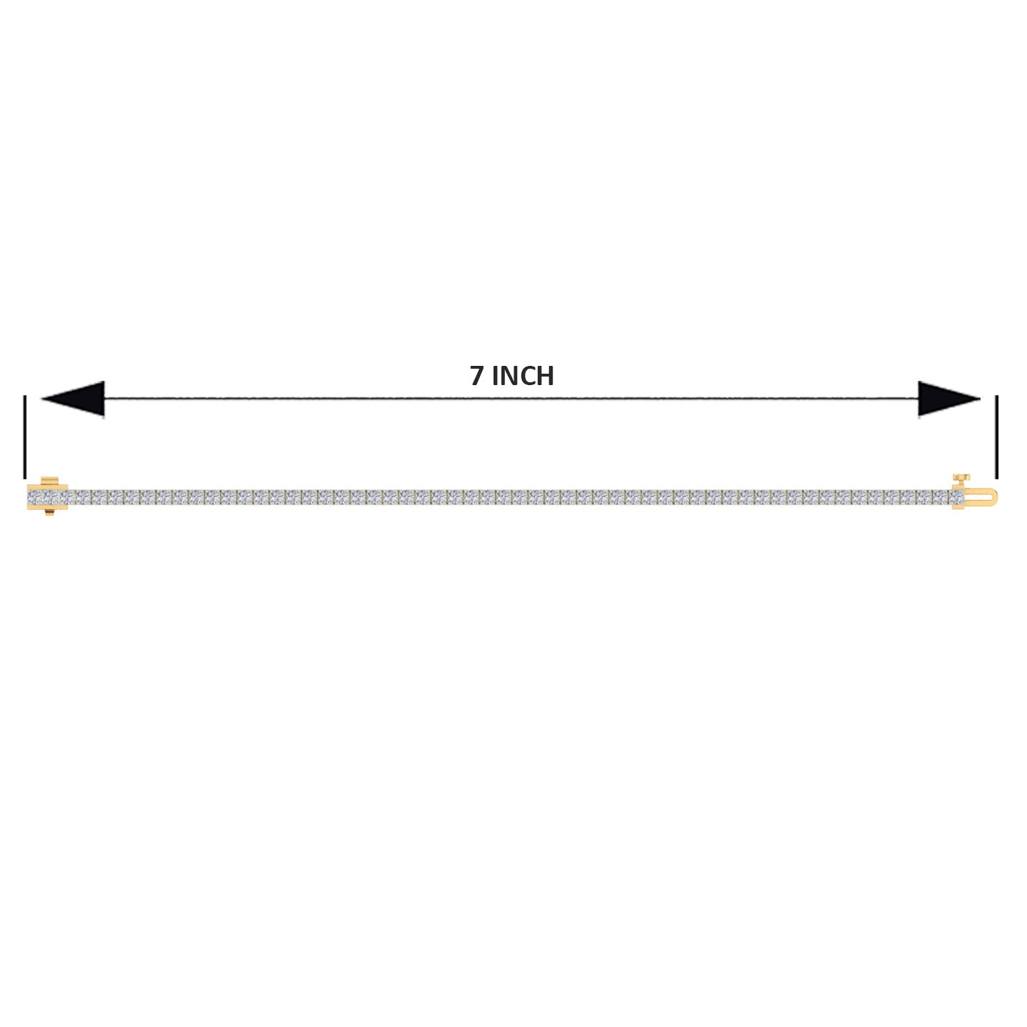 18k Yellow Gold and Diamond Tennis measuring 7 inches wide and total gold weight of 11.27g.