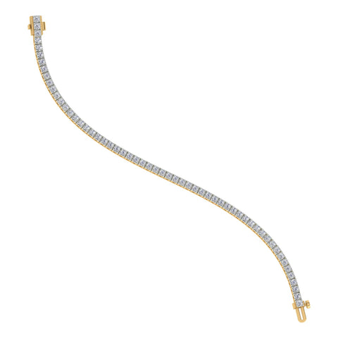 18k Yellow Gold and Diamond Tennis measuring 6.5 inches length and total gold weight of 11.08g