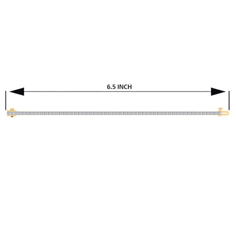 18k Yellow Gold and Diamond Tennis measuring 6.5 inches length and total gold weight of 11.08g