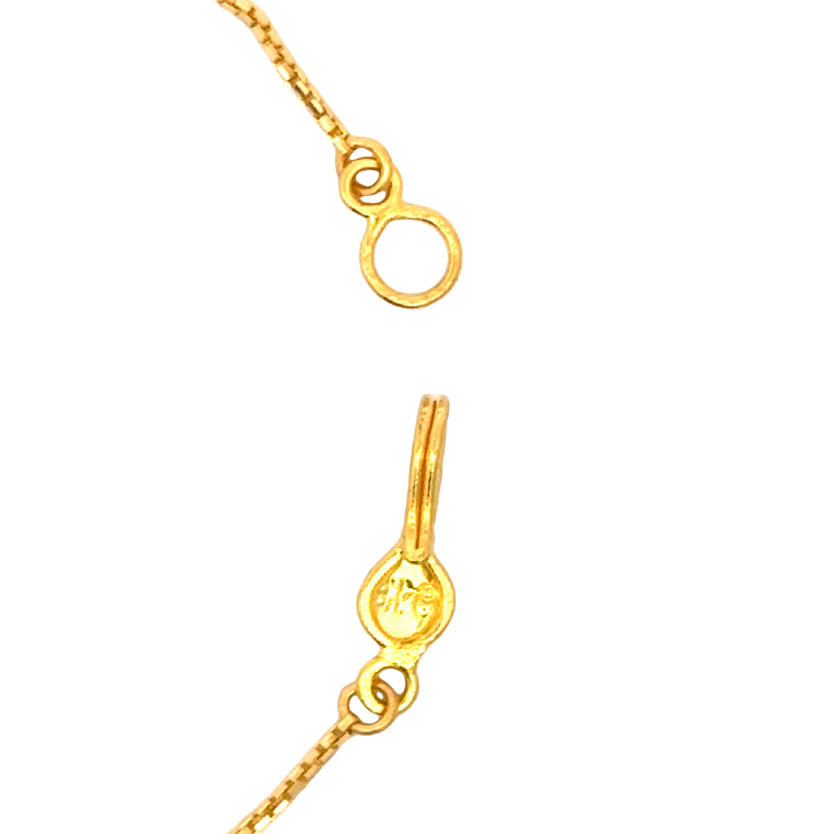 22k Two Tone Gold Ball-Bead Bracelet measuring 3mm thickness x 7 inch length