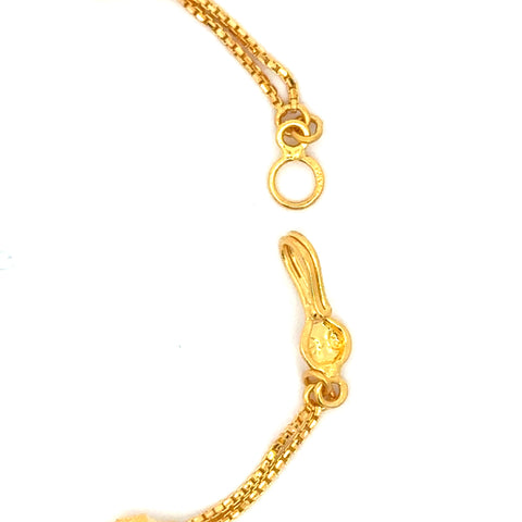 22k Yellow Gold Unique Vibrant Ball-Bead Bracelet measuring 6mm thickness x 7 inch length