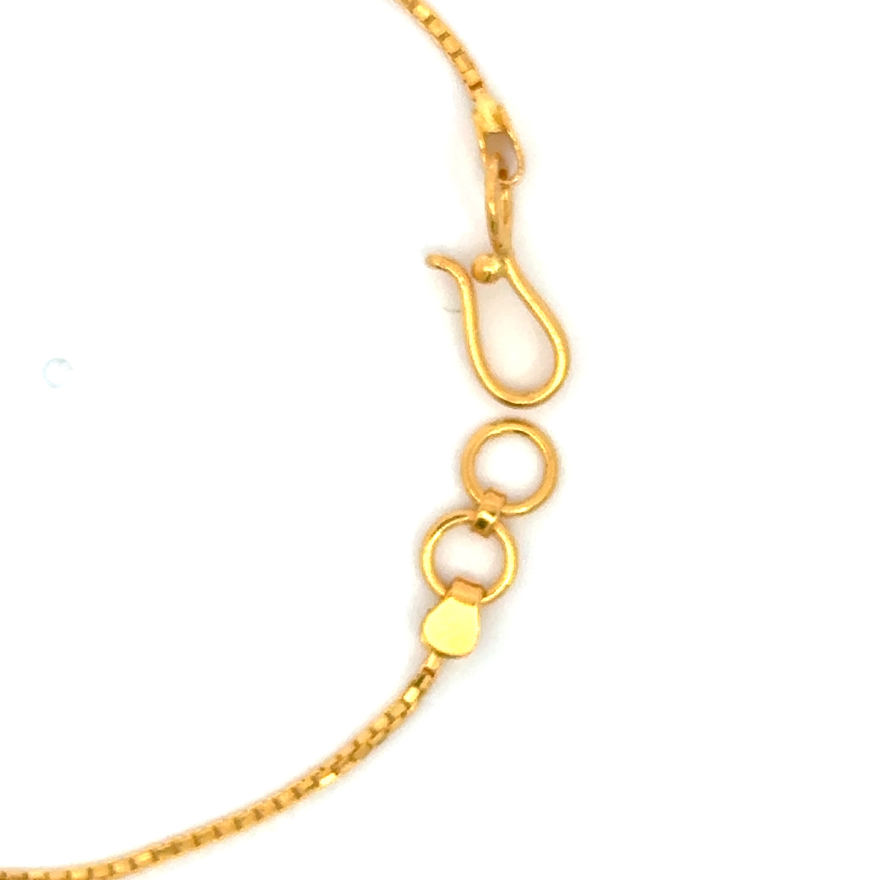 22k Yellow Gold Pristine Charm Ball-Bead Bracelet measuring 5mm thickness x 7 inch length