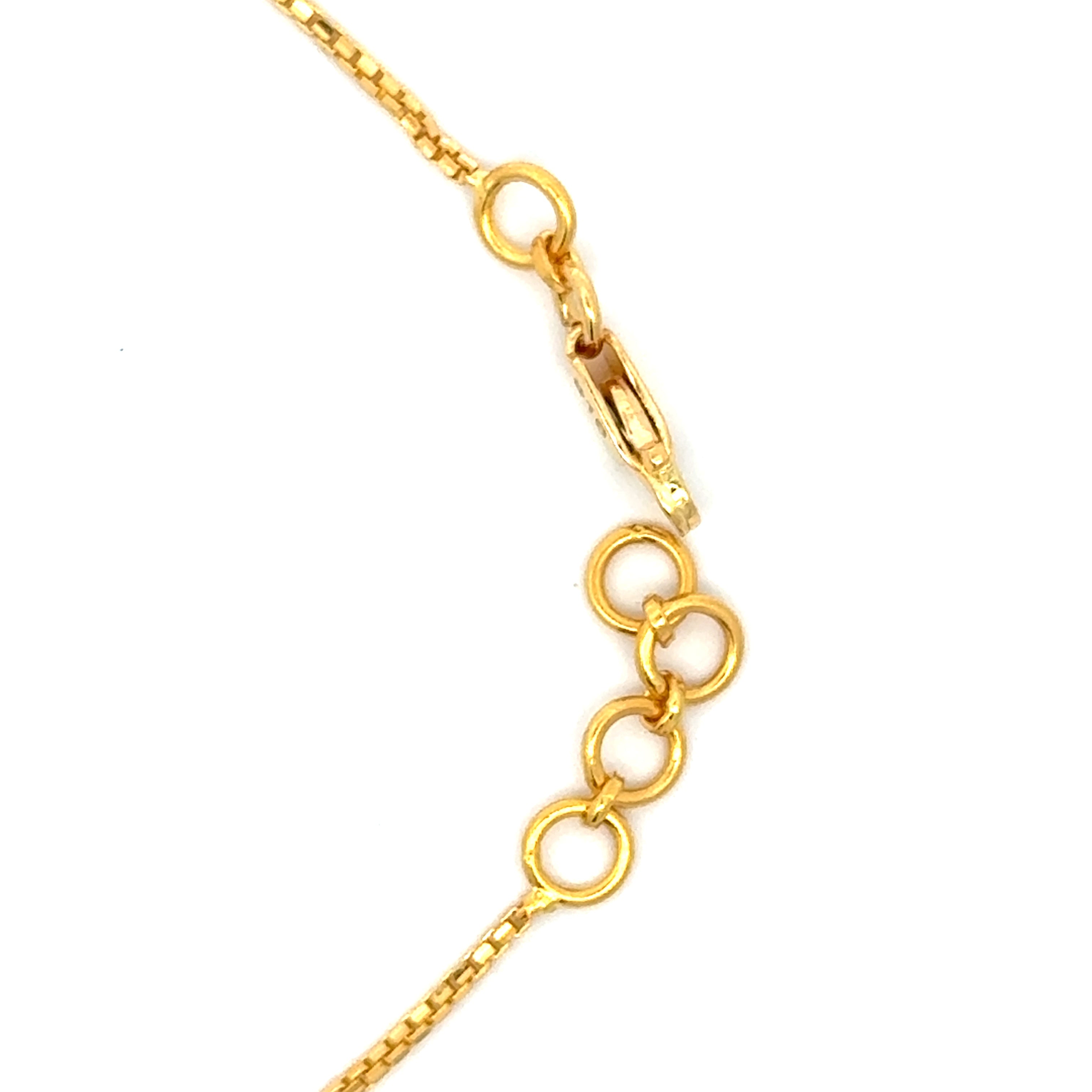 22k Yellow Gold Majestic Charm Ball-Bead Bracelet measuring 3mm thickness x 7.5 inch length