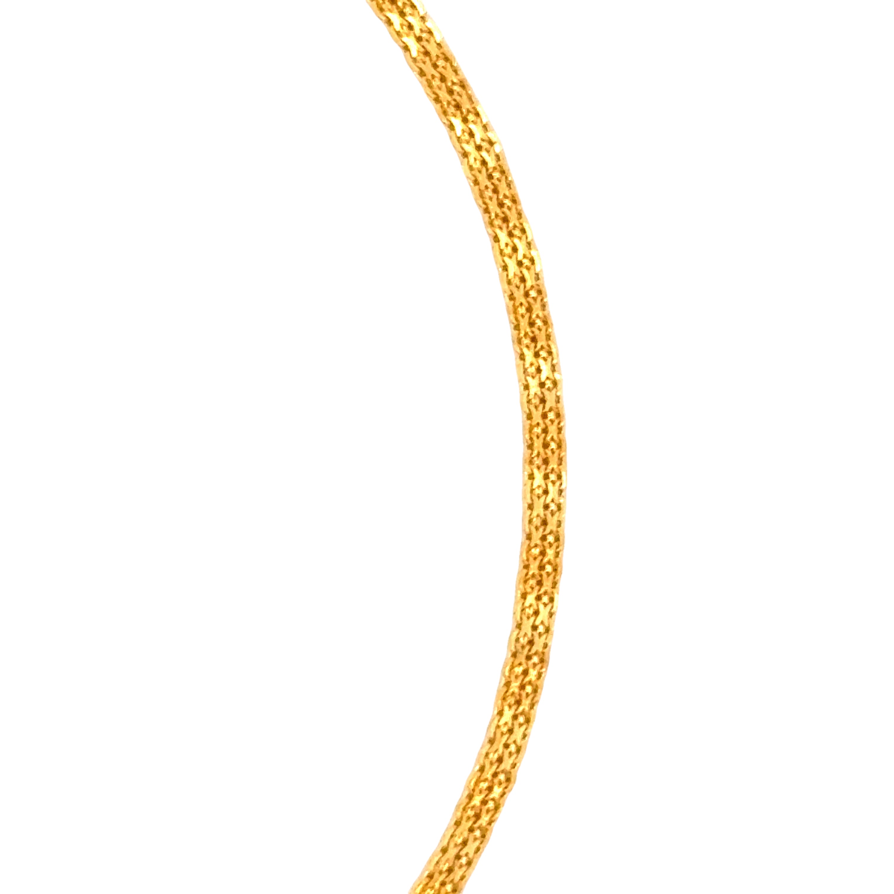 22k Yellow Gold Chain Bracelet measuring 10.25mm thickness x 2 inch length