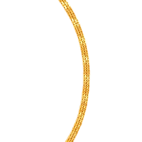 22k Yellow Gold Chain Bracelet measuring 10.25mm thickness x 2 inch length