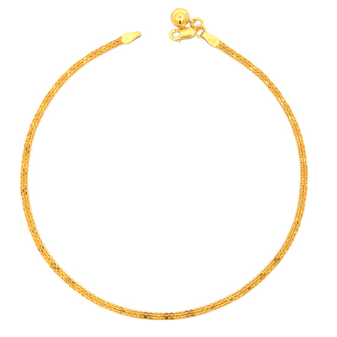 22k Yellow Gold Chain Bracelet measuring 10.25mm thickness x 2 inch length