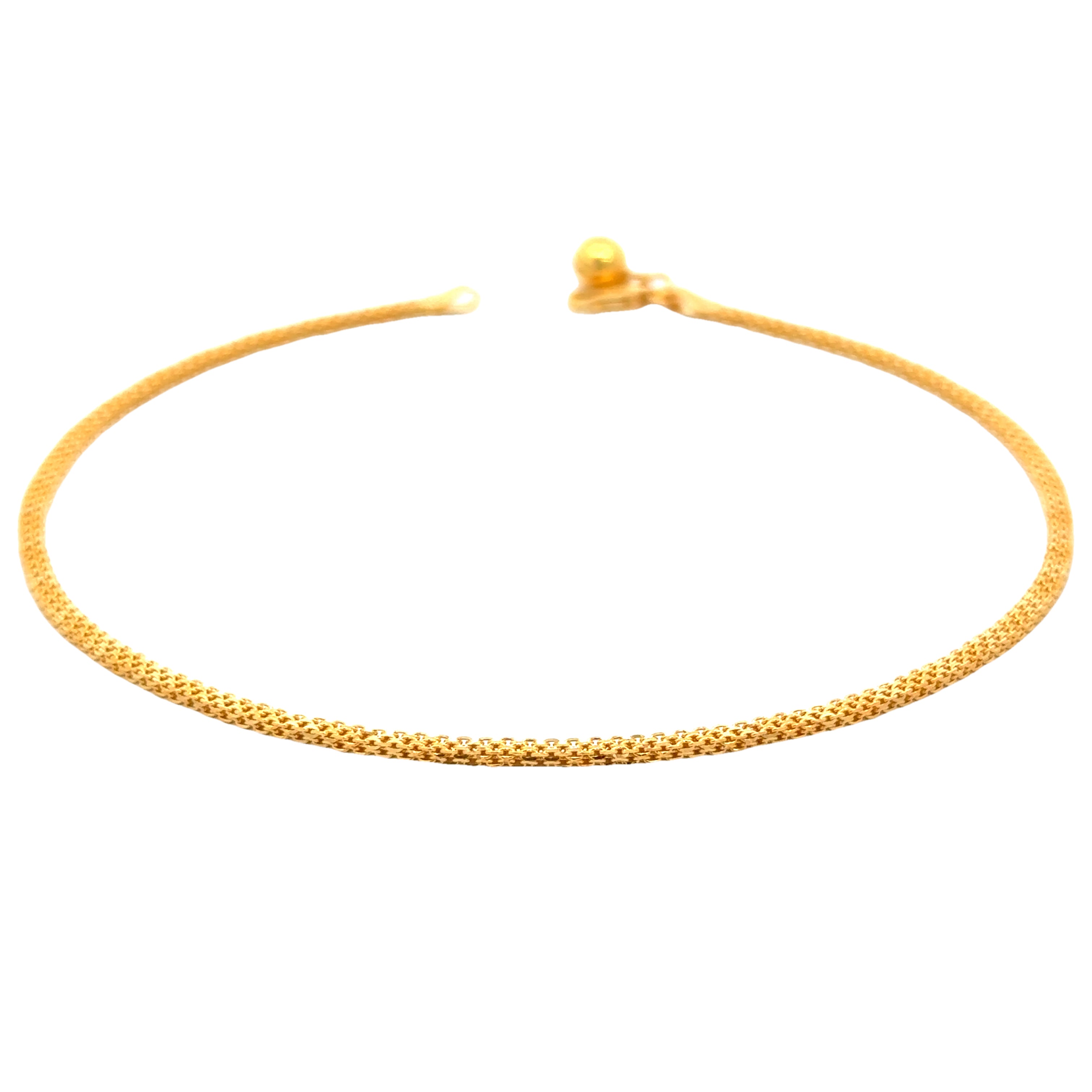 22k Yellow Gold Chain Bracelet measuring 10.25mm thickness x 2 inch length