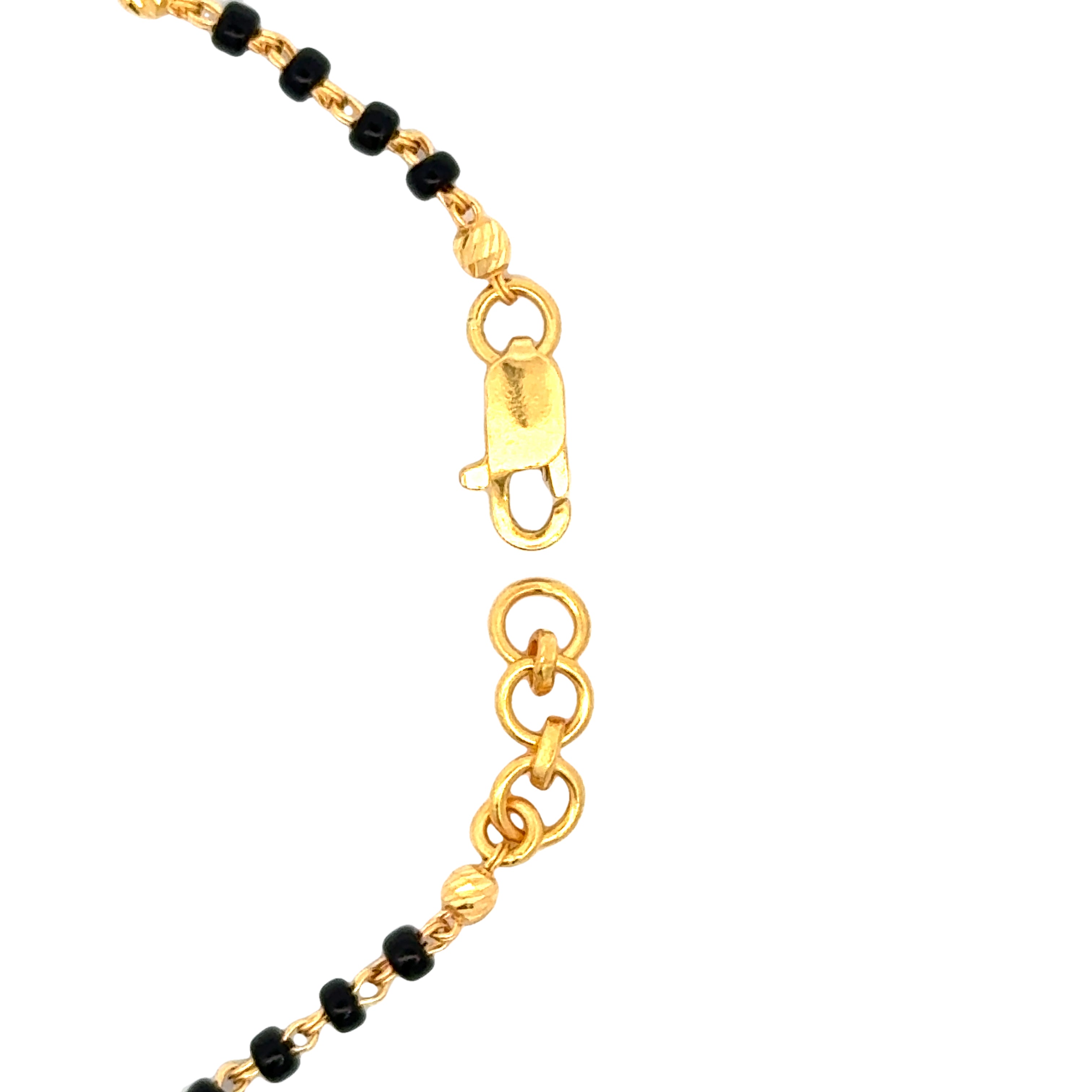 22k Yellow Gold Mangalsutra Bracelet measuring 5mm thickness x 7 inch length