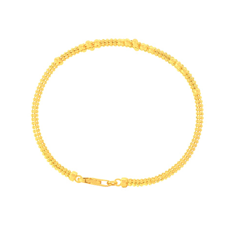 22K Yellow Gold Fancy Bracelets measuring 2.1mm thickness